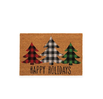 Χριστουγεννιάτικο Χαλάκι Εισόδου 40x60 Nef-Nef Trees Of Joy Natural