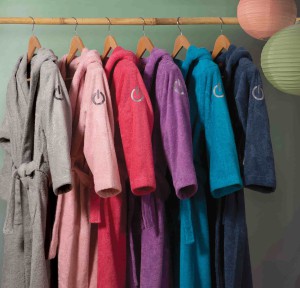 Παιδικό Μπουρνούζι Με Κουκούλα Και Κέντημα Nef - Nef COLOR KIDS MAUVE