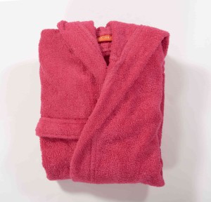 Παιδικό Μπουρνούζι Με Κουκούλα Και Κέντημα Nef - Nef COLOR KIDS FUCHSIA