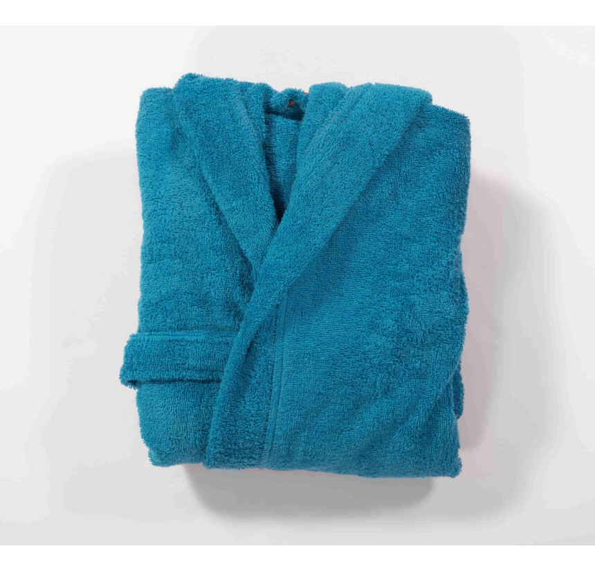 Παιδικό Μπουρνούζι Με Κουκούλα Και Κέντημα Nef - Nef COLOR KIDS PETROL