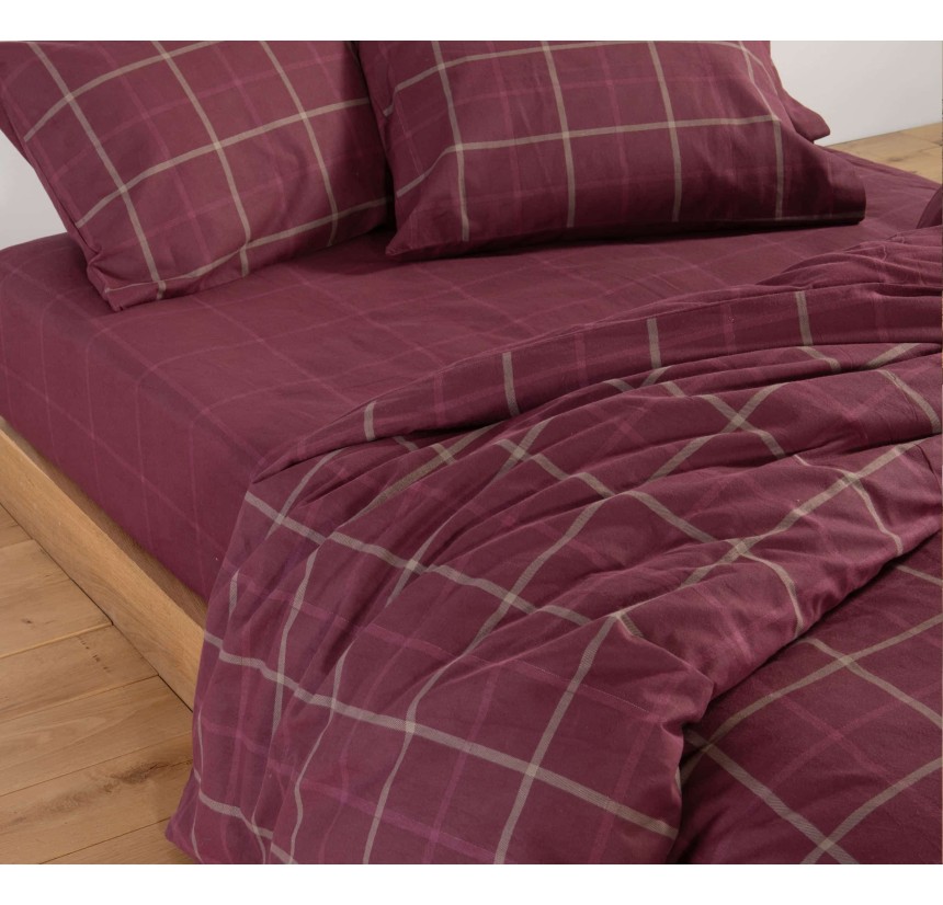 Παπλωματοθήκη Υπέρδιπλη (Σετ) Φανελένια Nef - Nef Naiberg Bordo Παπλωματοθήκη Υπέρδιπλη (Σετ) Φανελένια Nef - Nef Naiberg Bordo