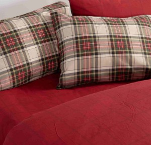 Σεντόνια Υπέρδιπλα Φανελένια (Σετ) Nef-Nef Noel Red/Grey