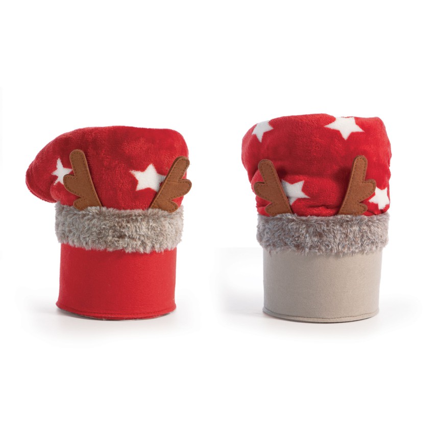 Χριστουγεννιάτικη Κουβέρτα - Διακοσμητικό Ριχτάρι 110x140 Nef-Nef Christmas Starlight Red/Red