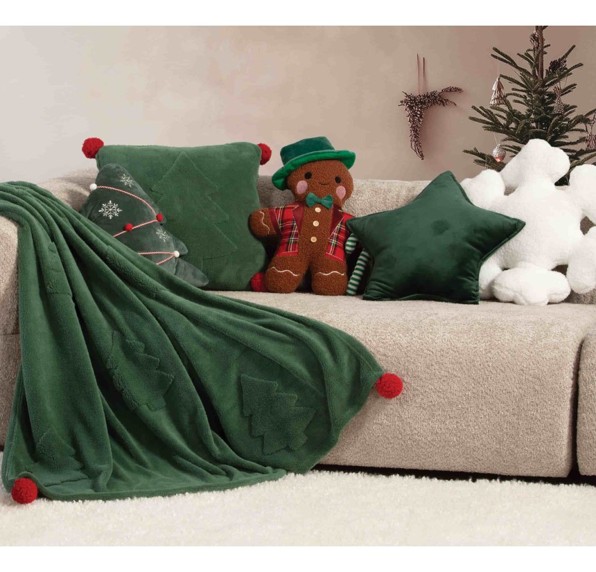 Χριστουγεννιάτικο Διακοσμητικό Μαξιλάρι (45x 45) Nef- Nef Trees Of Joy Green