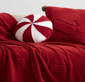 Χριστουγεννιάτικη Κουβέρτα - Διακοσμητικό Ριχτάρι 130x180 Nef-Nef Sweet Christmas Red