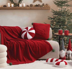 Χριστουγεννιάτικο Διακοσμητικό Μαξιλάρι (45x 45) Nef- Nef Trees Of Joy Red