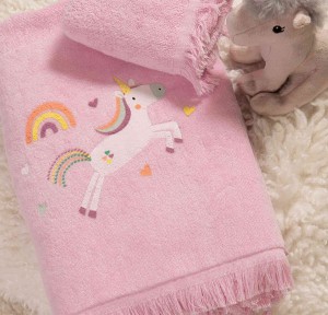 Παιδικές Πετσέτες Σετ (2τμχ) Nef- Nef Unicorns Style Pink