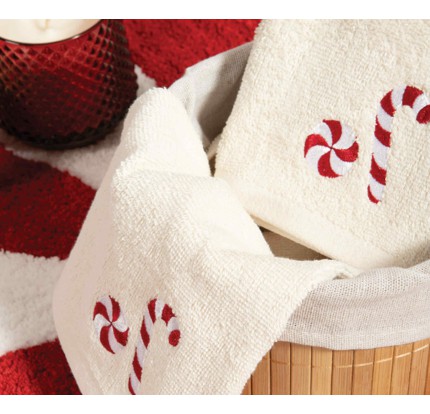 Χριστουγεννιάτικες Πετσέτες Σετ 2τμχ Nef-Nef Sweet Christmas Ecru