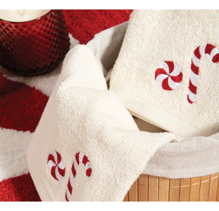 Χριστουγεννιάτικες Πετσέτες Σετ 2τμχ Nef-Nef Sweet Christmas Ecru