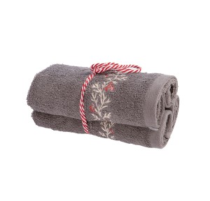 Χριστουγεννιάτικες Πετσέτες Σετ 2τμχ Nef-Nef Christmas Hope Silver