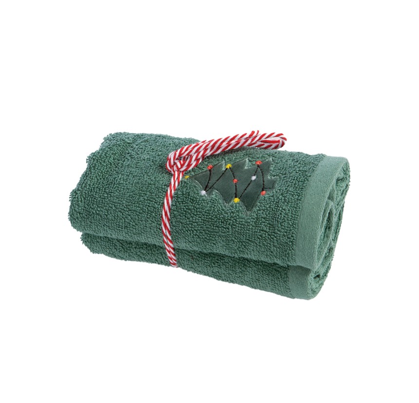 Χριστουγεννιάτικες Πετσέτες Σετ 2τμχ Nef-Nef Trees Of Joy Green