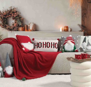 Χριστουγεννιάτικη Διακοσμητική Μαξιλαροθήκη  (45x 45) Nef- Nef Gnome Beard Red