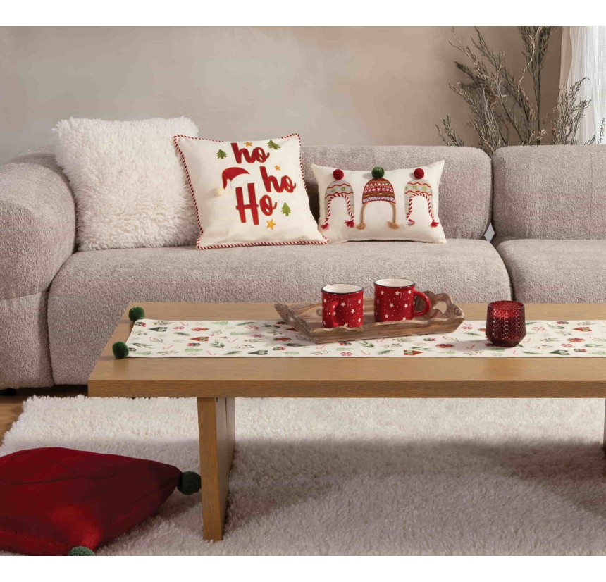 Χριστουγεννιάτικο Διακοσμητικό Μαξιλάρι (30x 45) Nef- Nef White Christmas Ecru