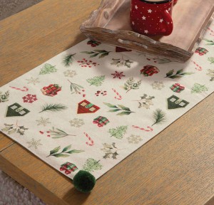 Χριστουγεννιάτικη Τραβέρσα 33x 150 Nef- Nef White Christmas Ecru Χριστουγεννιάτικη Τραβέρσα 33x 150 Nef- Nef White Christmas Ecru