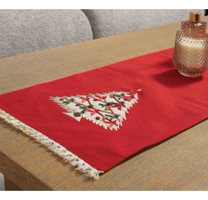Χριστουγεννιάτικη Τραβέρσα 33x 150 Nef- Nef Christmas Deco Red