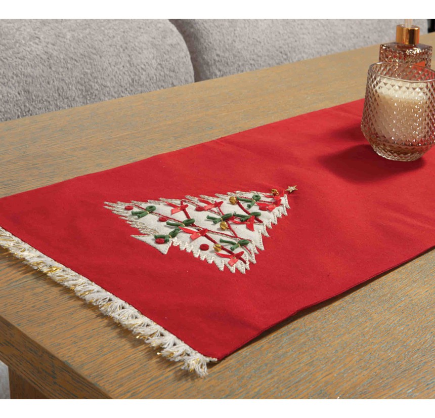 Χριστουγεννιάτικη Τραβέρσα 33x 150 Nef- Nef Christmas Deco Red Χριστουγεννιάτικη Τραβέρσα 33x 150 Nef- Nef Christmas Deco Red