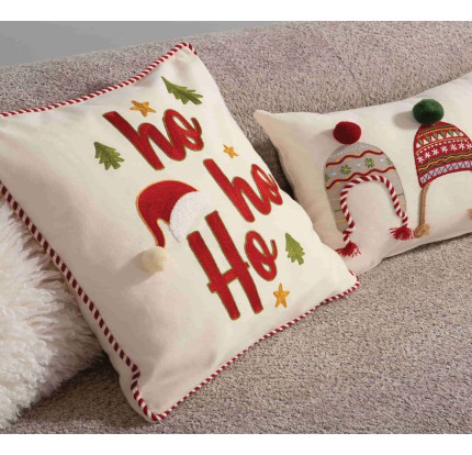 Χριστουγεννιάτικο Διακοσμητικό Μαξιλάρι (45x 45) Nef- Nef White Christmas Ecru