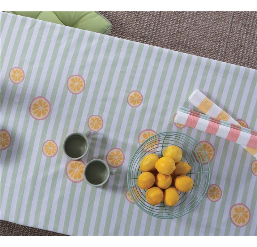 Αλέκιαστο Τραπεζομάντηλο (1.40x 1.80) Nef-Nef Lemonade Mint