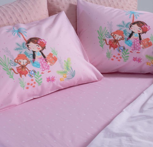 Παιδικά Σεντόνια Μονά (Σετ) Nef - Nef Welcome To India Lilac