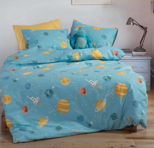 Παιδικά Σεντόνια Μονά (Σετ) Nef - Nef This Is My Galaxy Blue