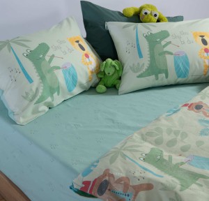 Παιδικά Σεντόνια Μονά (Σετ) Nef - Nef Jungle Music Green