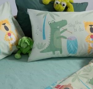 Παιδικά Σεντόνια Μονά (Σετ) Nef - Nef Jungle Music Green