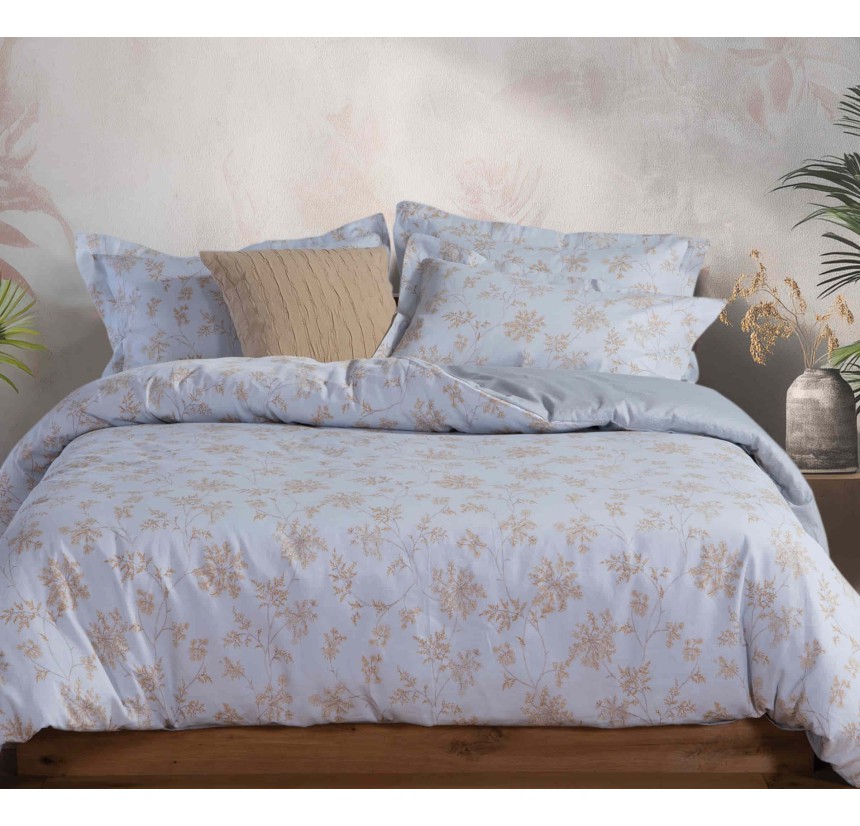 Σεντόνια Υπέρδιπλα (Σετ) Βαμβακοσατέν Nef - Nef Foxy Silver Blue