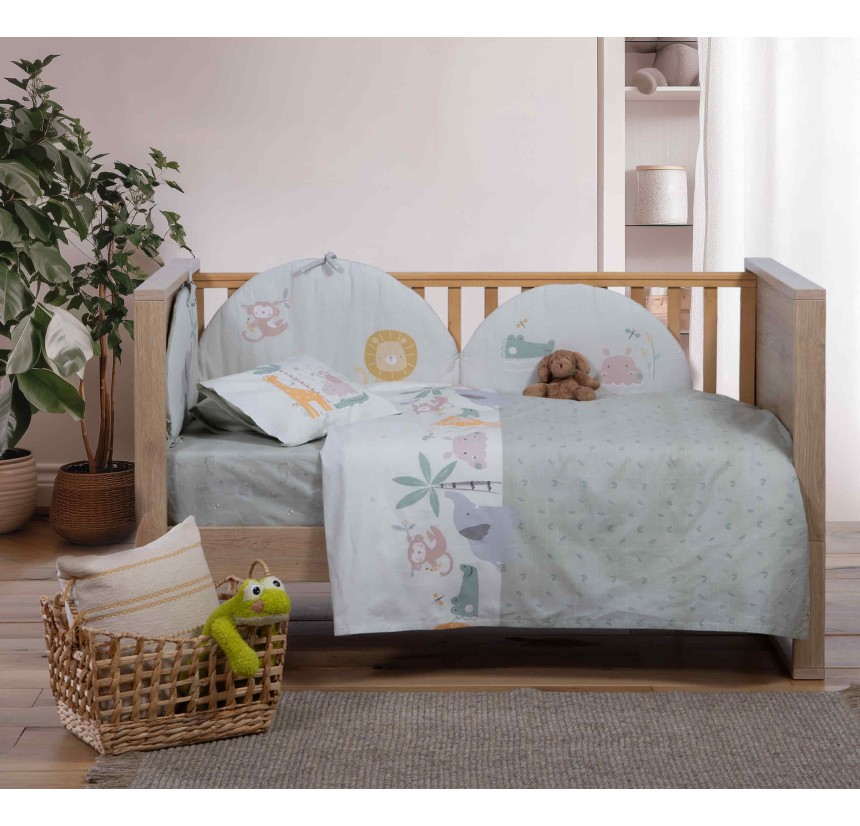 Σεντόνια Κούνιας (Σετ) Nef-Nef Savana Green