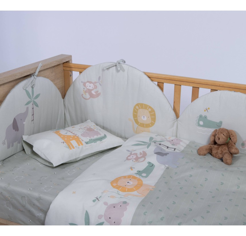 Σεντόνια Κούνιας (Σετ) Nef-Nef Savana Green