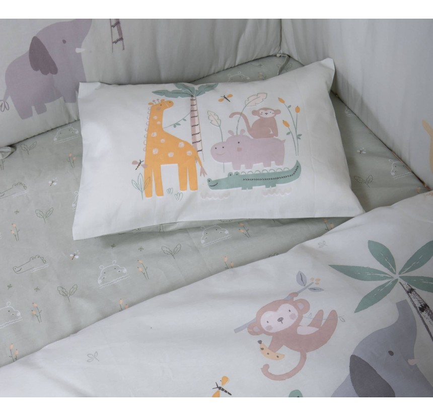 Σεντόνια Κούνιας (Σετ) Nef-Nef Savana Green