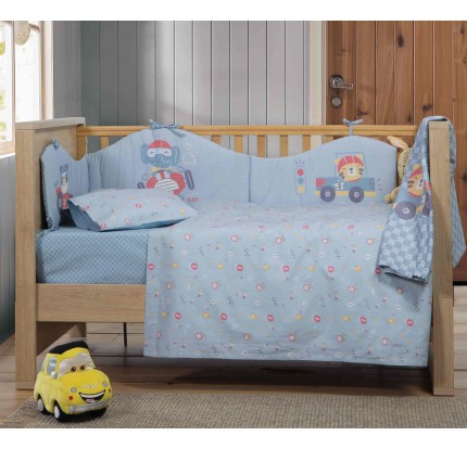 Σεντόνια Κούνιας (Σετ) Nef-Nef Super Boy Blue