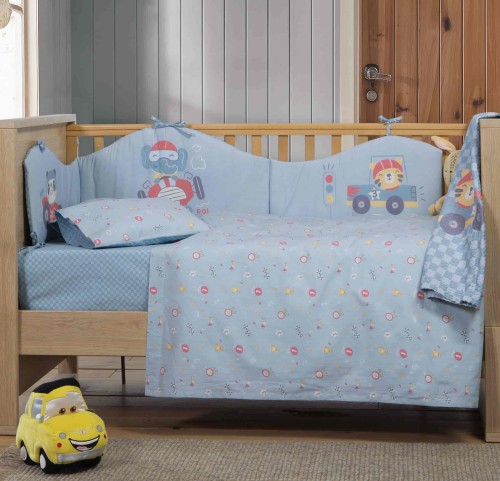 Σεντόνια Κούνιας (Σετ) Nef-Nef Super Boy Blue