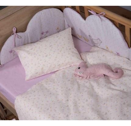 Σεντόνια Κούνιας (Σετ) Nef-Nef Cute And Sweet Ecru