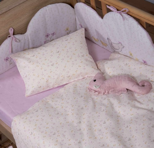 Σεντόνια Κούνιας (Σετ) Nef-Nef Cute And Sweet Ecru