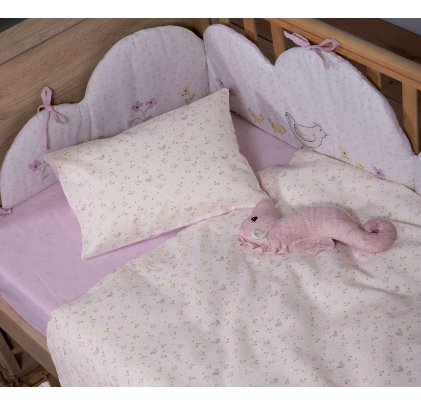 Σεντόνια Κούνιας (Σετ) Nef-Nef Cute And Sweet Ecru