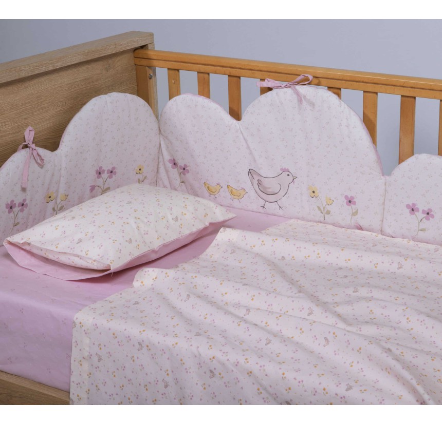 Σεντόνια Κούνιας (Σετ) Nef-Nef Cute And Sweet Ecru