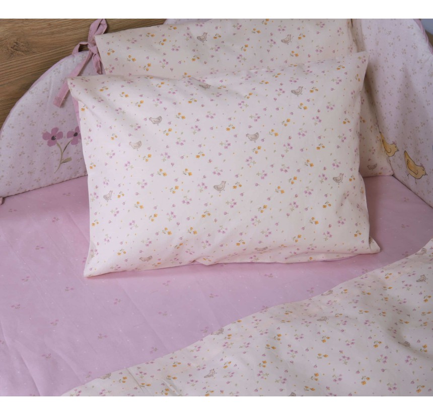 Σεντόνια Κούνιας (Σετ) Nef-Nef Cute And Sweet Ecru