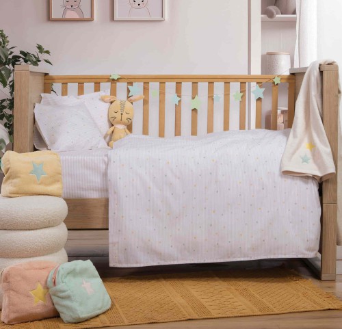 Σεντόνια Κούνιας (Σετ) Nef-Nef Happy Off White