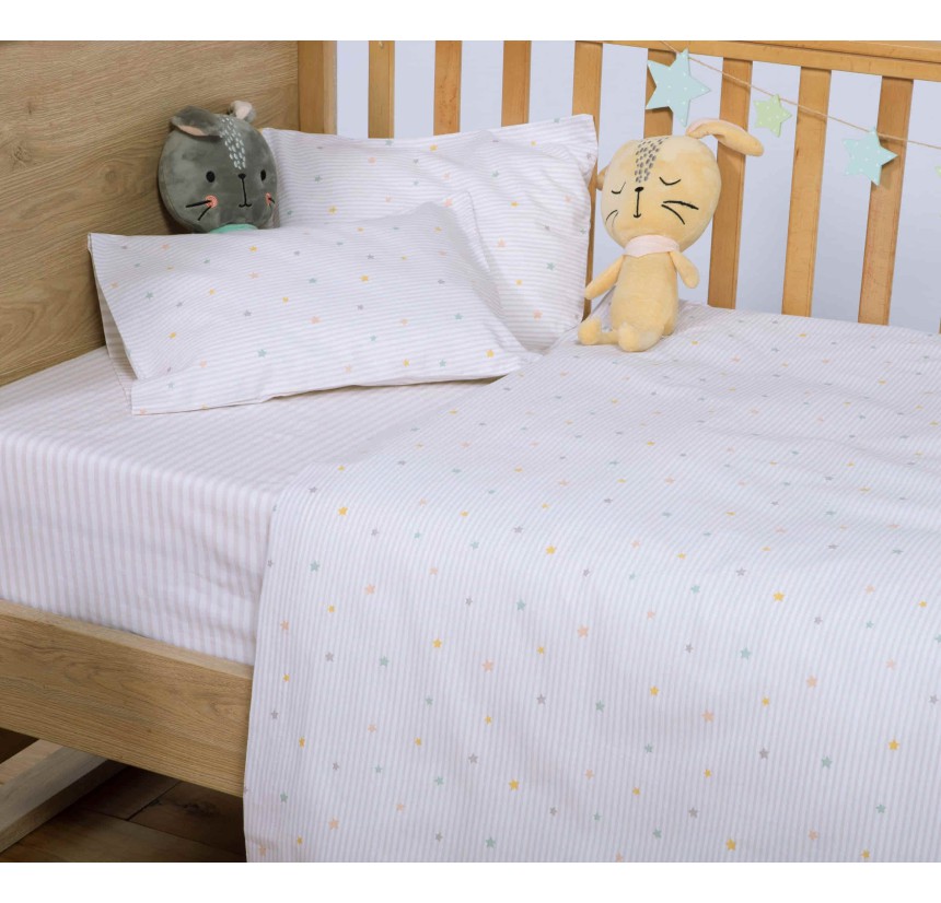 Σεντόνια Κούνιας (Σετ) Nef-Nef Happy Off White