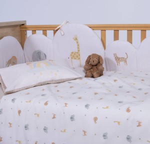 Σεντόνια Κούνιας (Σετ) Nef-Nef Jungle In Motion Ecru