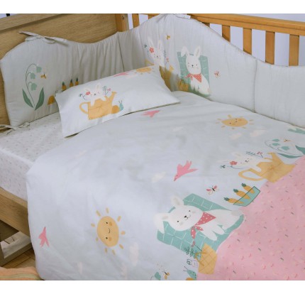 Σεντόνια Κούνιας (Σετ) Nef-Nef Pic Nic Together Aqua