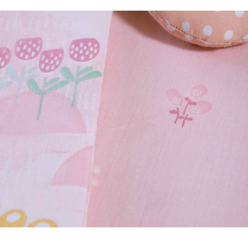 Σεντόνια Λίκνου (Σετ) Nef-Nef Spring Happiness Pink