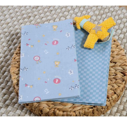 Σεντόνια Λίκνου (Σετ) Nef-Nef Super Boy Blue