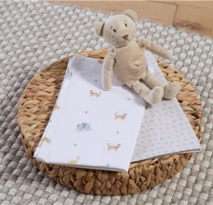 Σεντόνια Λίκνου (Σετ) Nef-Nef Jungle In Motion Ecru