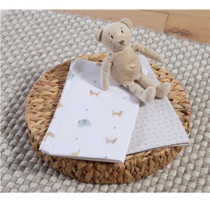 Σεντόνια Λίκνου (Σετ) Nef-Nef Jungle In Motion Ecru