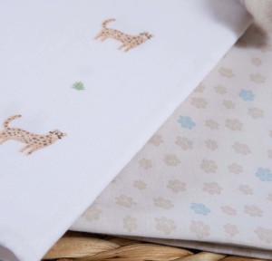 Σεντόνια Λίκνου (Σετ) Nef-Nef Jungle In Motion Ecru