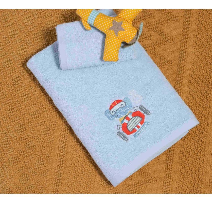Παιδικές Πετσέτες Σετ (2τμχ) Nef- Nef Super Boy Light Blue