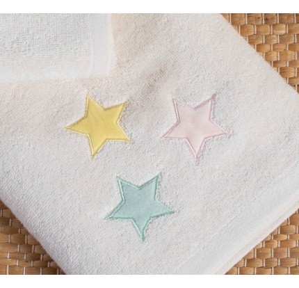 Παιδικές Πετσέτες Σετ (2τμχ) Nef- Nef Happy Ecru