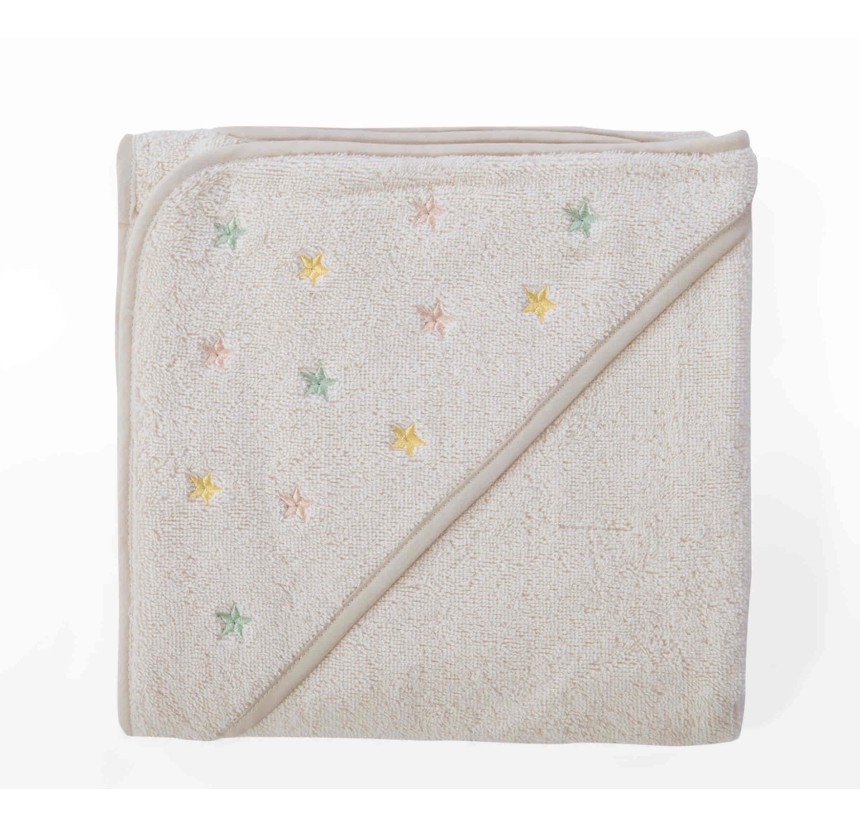 Βρεφική Κάπα 75x75 Nef-Nef Happy Ecru