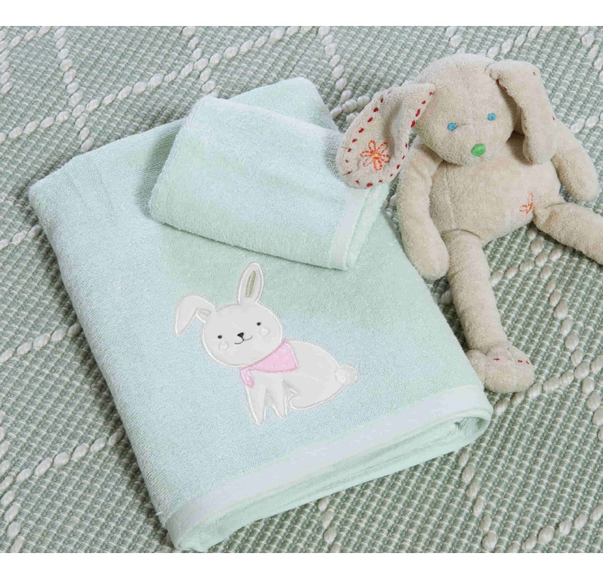 Παιδικές Πετσέτες Σετ (2τμχ) Nef- Nef Pic Nic Together Milky Green